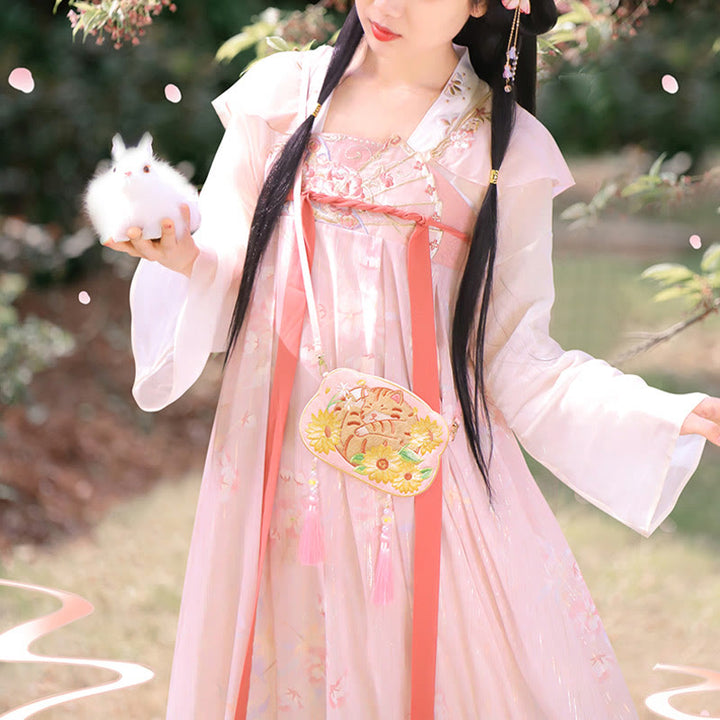 Buddha Stones Ricamo Panda Fortunato Gatto Shiba Inu Cervo Coniglio Volpe Fiore Animale Carino Borsa Hanfu Borsa A Tracolla Borsa A Tracolla