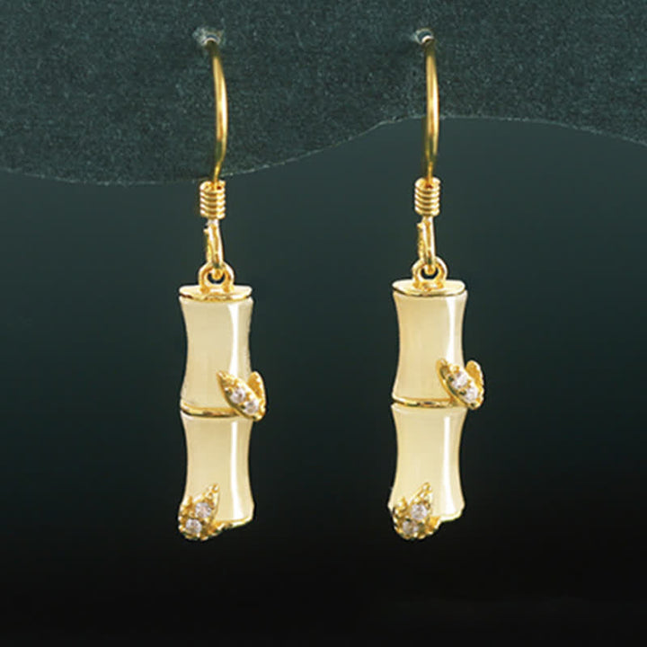 Orecchini pendenti in argento sterling 925 con giada di Hetian, crisoberillo, occhio di gatto, agata rossa, bambù e fortuna - image 5