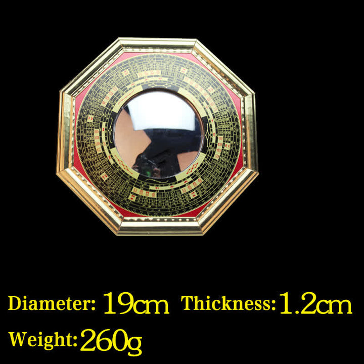 Feng Shui Bagua Mappa Equilibrio Armonia Soggiorno Mappa Energetica Specchio - Specchio convesso Bagua Map da 19 cm - image 10