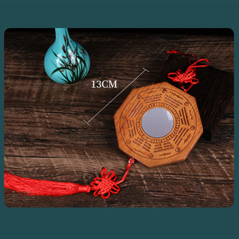 Mappa Feng Shui Bagua Legno di pesco Cinque monete imperatore Bilancia cinese Nodo Mappa energetica Specchio