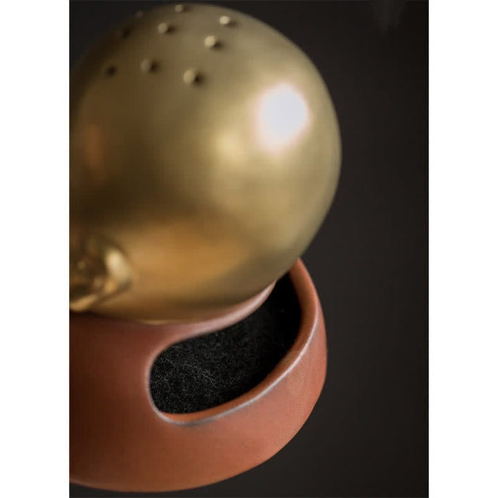 Bruciatore di incenso curativo in ceramica Little Buddha Laughing Buddha