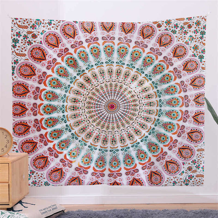 Arazzo da parete con motivo mandala bohémien, decorazione da parete, creatività, casa, soggiorno