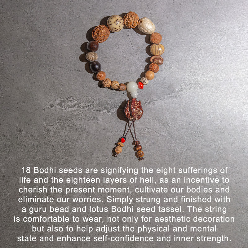 Buddha Stones 108 Mala Beads Bodhi Seed Fortuna Ricchezza Braccialetto Polso Mala