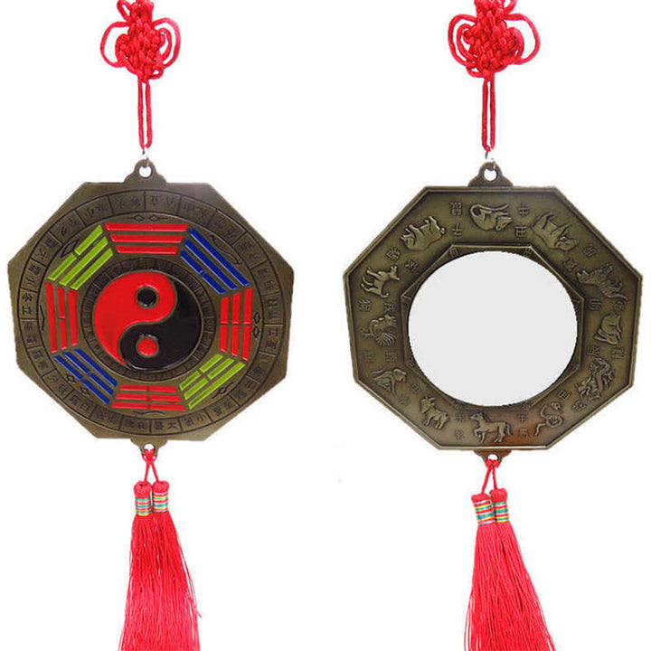 Mappa Feng Shui Bagua Mappa energetica dell'armonia dei nodi cinesi Specchio