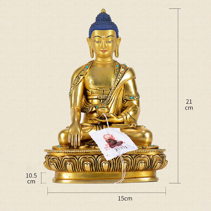 Statua di rame della compassione di Buddha Shakyamuni Decorazione