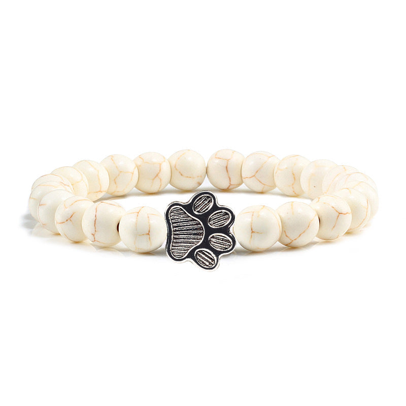 Buddha Stones Braccialetto con pietra "Salva un cane" - Perline bianche - image 16