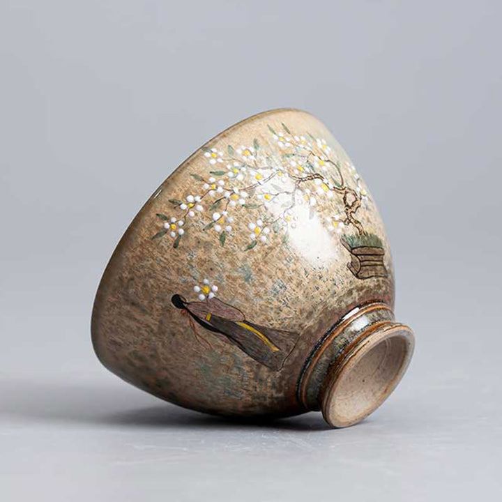 Buddha Stones Jingdezhen dipinte a mano Ru Kiln porcellana Hanfu ragazza fiore tazza da tè in ceramica Kung Fu tazze da tè
