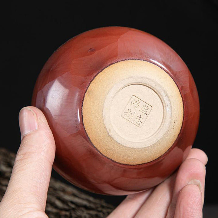 Buddha Stones fatte a mano Jianzhan cinese Lotus Design Tazza da tè in ceramica Tazza da tè Kung Fu