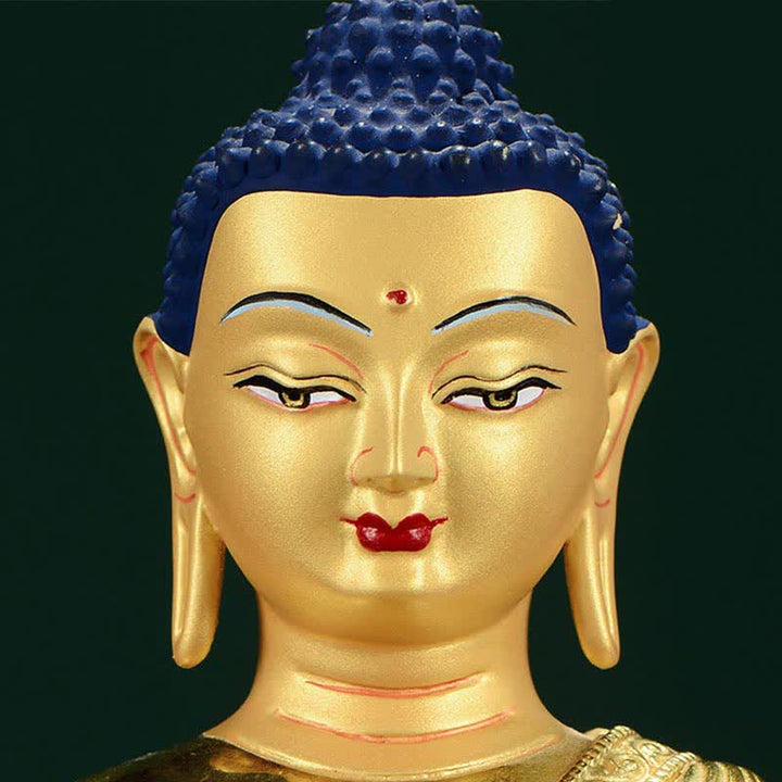Statua di Buddha Shakyamuni Statua di rame dell'illuminazione Decorazione per la casa - image 12