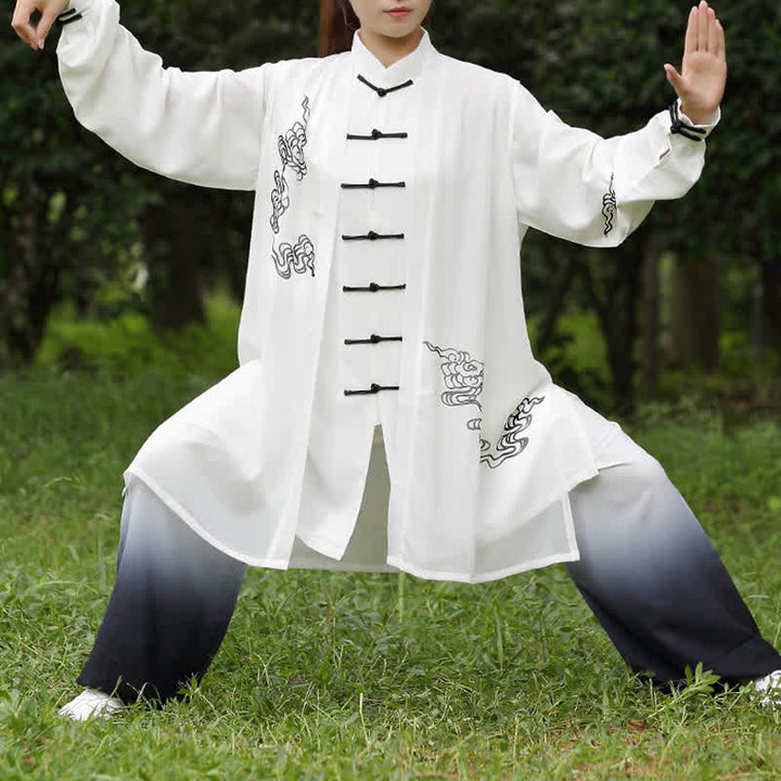 Buddha Stones Nuvole di buon auspicio Gradiente Meditazione Preghiera Spirituale Zen Tai Chi Qigong Pratica Set di abbigliamento da donna