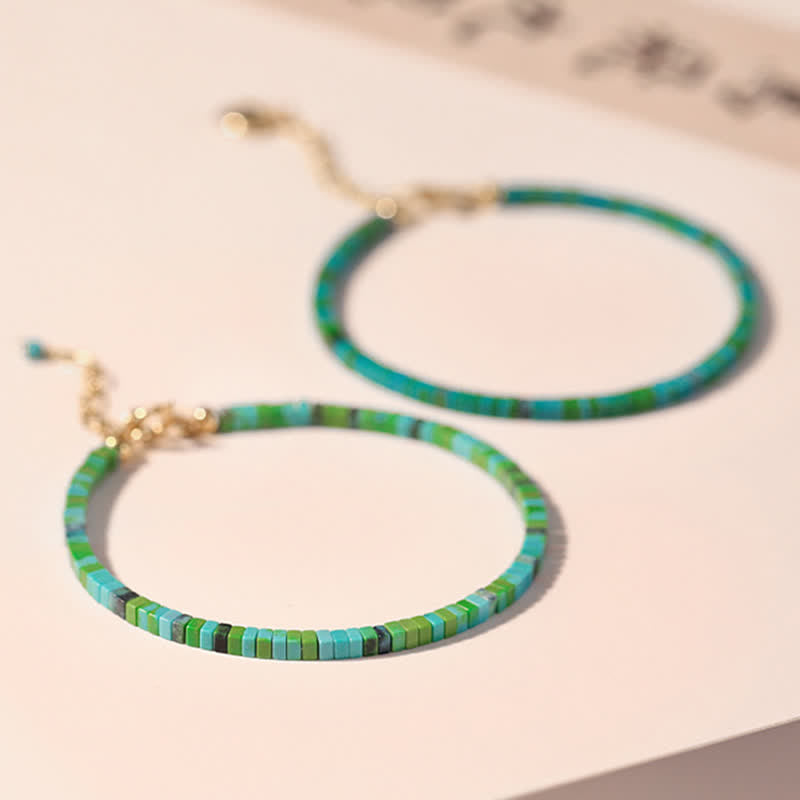 Bracciale a catena con perline turchesi e forza dell'amicizia