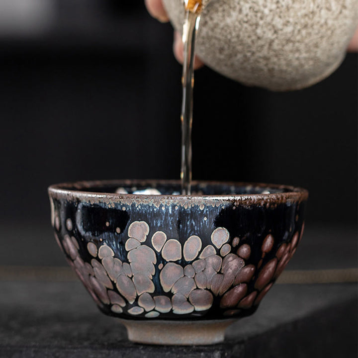 Buddha Stones fatte a mano Fiori di ciliegio Sakura Design Tazza da tè in ceramica cinese Jianzhan Tazza da tè Kung Fu