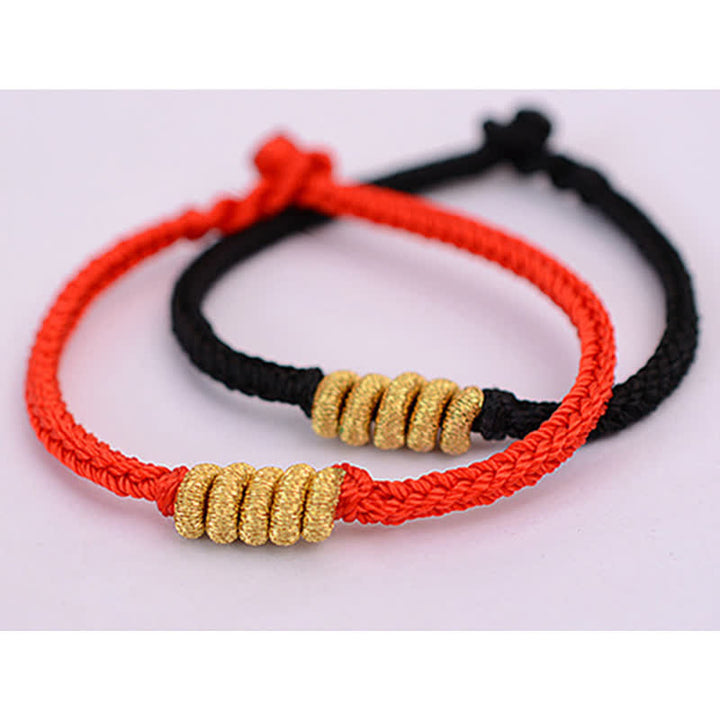 Braccialetto fatto a mano con corda intrecciata con nodo cinese, design semplice, fortuna e forza