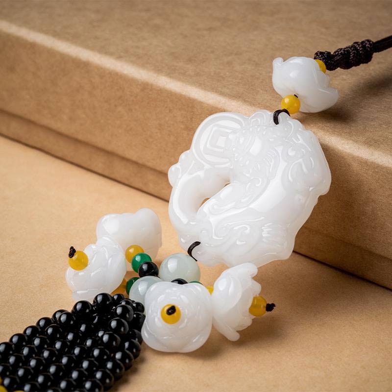 Buddha Stones FengShui Giada PiXiu Benedizione Ciondolo Auto Decorazione - image 4