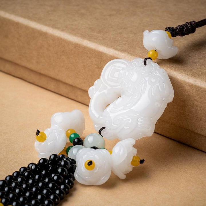 Buddha Stones FengShui Giada PiXiu Benedizione Ciondolo Auto Decorazione - image 4