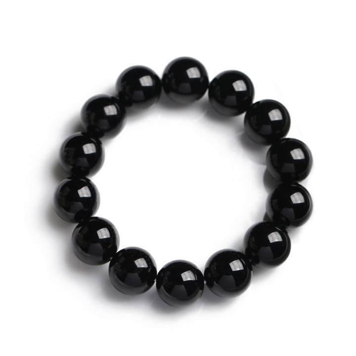 Bracciale Buddha Stones Onice Nero Naturale Fortuna