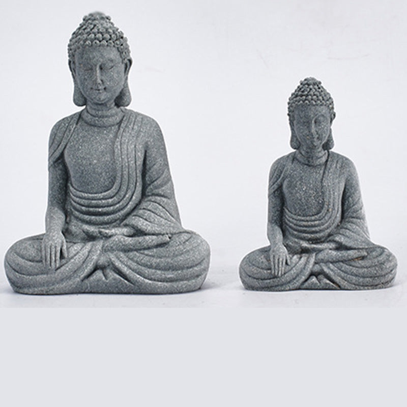 Buddha Stones Meditazione seduta Buddha Benedizione Compassione Decorazione - image 6