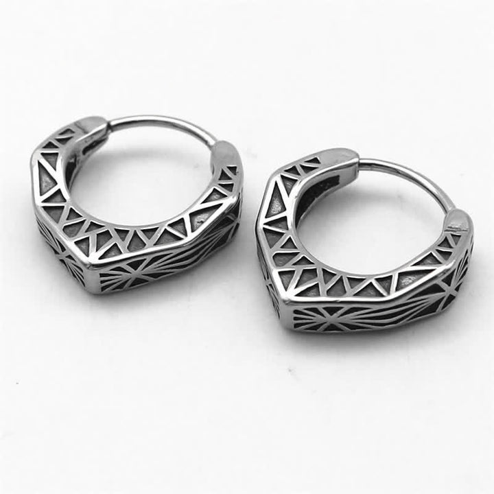 Orecchini Viking Hoop Titanium Steel Balance
