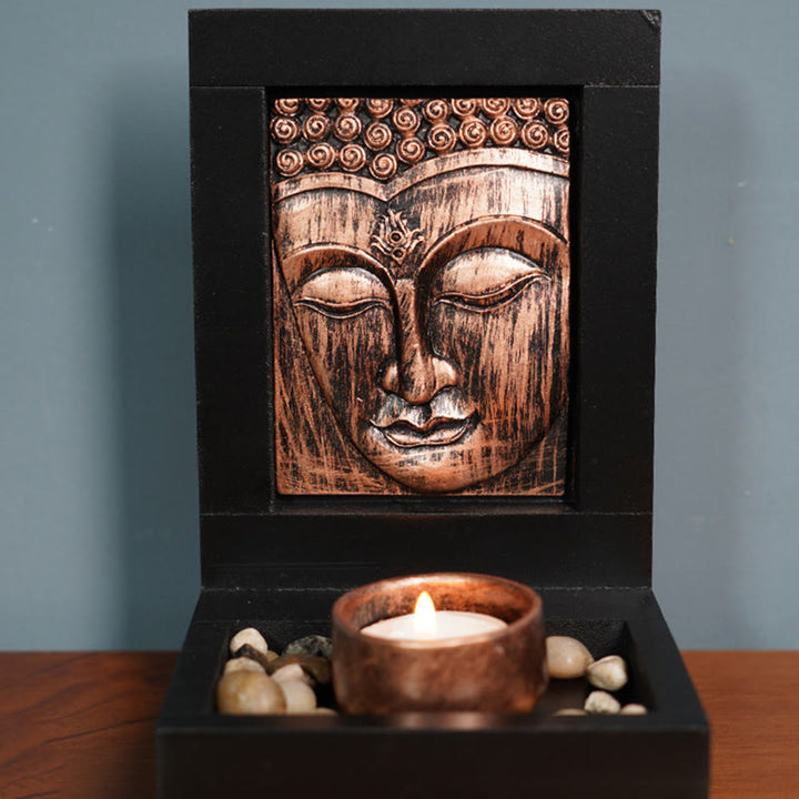 Buddha Stones Buddha Compassione Serenità Casa Preghiera Altare Zen Decorazione - image 5