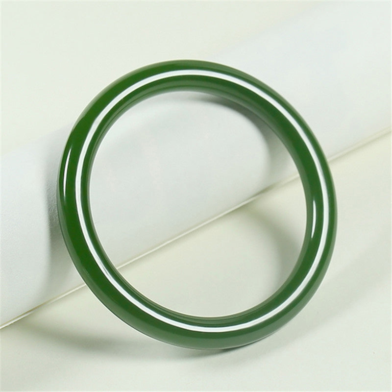 Braccialetto Buddha Stones Cyan Jade Longevity Blessing Bangle - 64 mm - image 0
