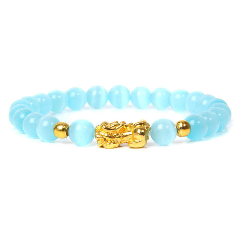 Bracciale della ricchezza in ossidiana Pixiu fortunata con Buddha Stones FengShui