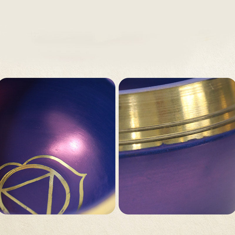 Buddha Stones Tibetan Sound Bowl realizzata a mano per la guarigione dei chakra e la meditazione consapevole. Set di campane tibetane per canto. - image 12