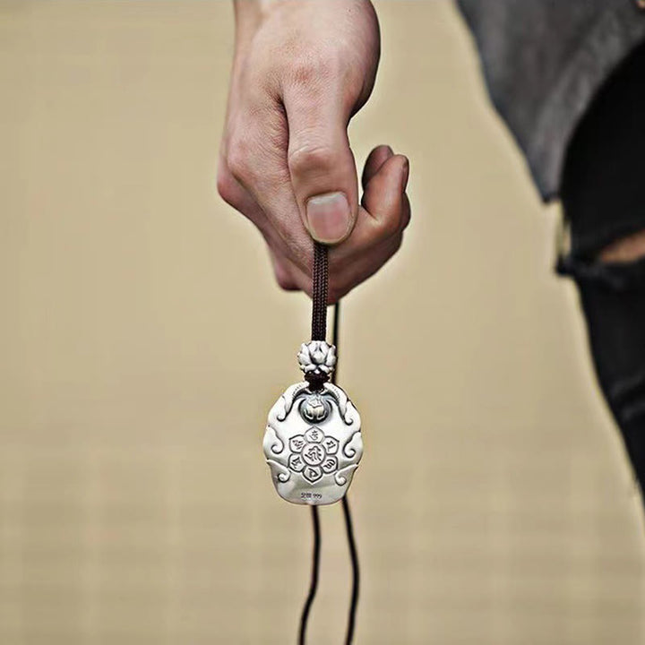 Buddha Stones Zodiaco cinese Buddha natale Om Mani Padme Hum Loto Compassione Collana pendente - image 18