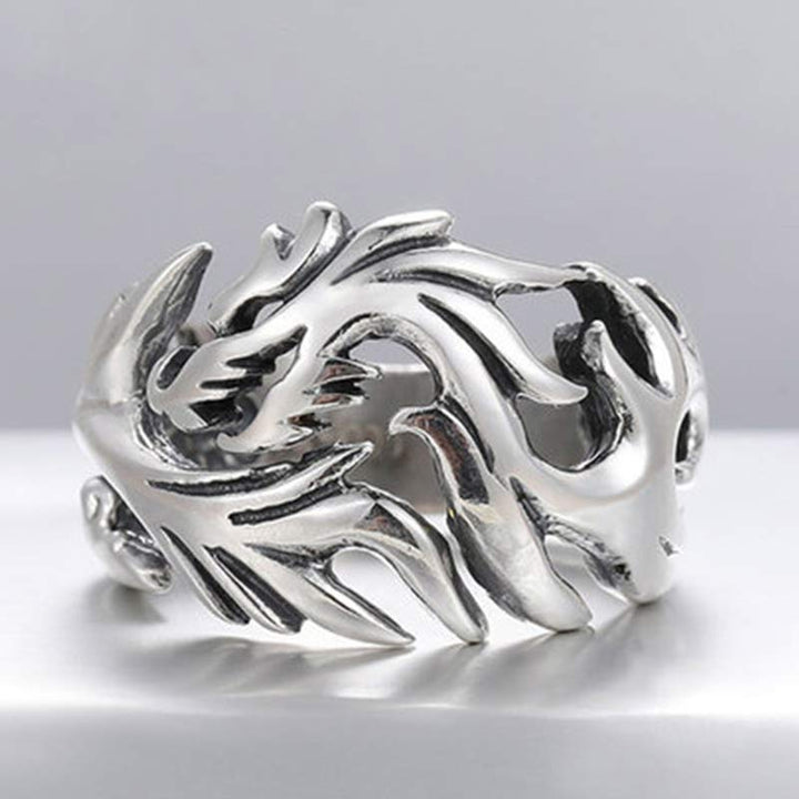 Anello regolabile con motivo a drago Buddha Stones, protezione e forza