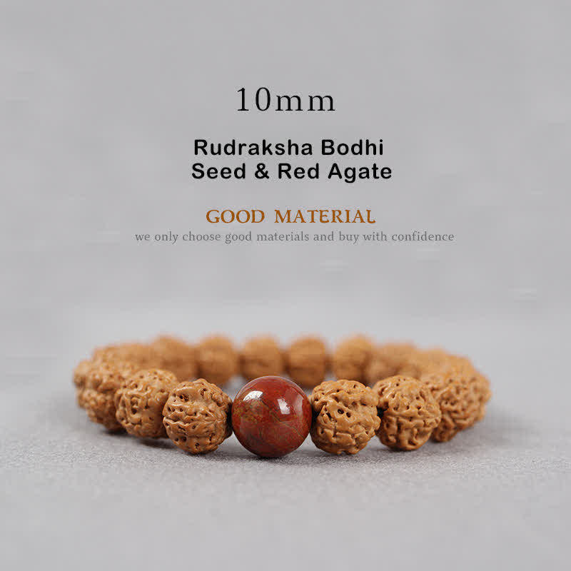 Buddha Stones Tibet Rudraksha Bodhi Seed Dzi Bead Ambra Turchese Bracciale della Ricchezza