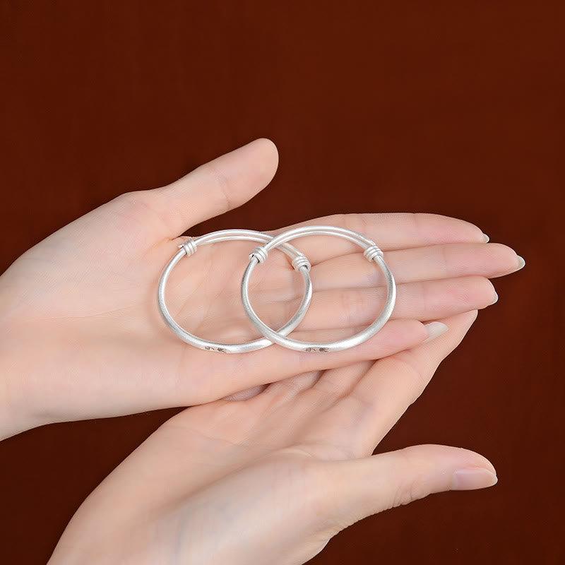 Braccialetto per bambini Buddha Stones 999 Sterling Silver Peace And Joy Protection