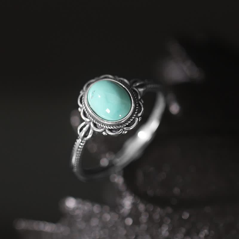 Anello di protezione in argento sterling 925 con agata rossa turchese tibetana