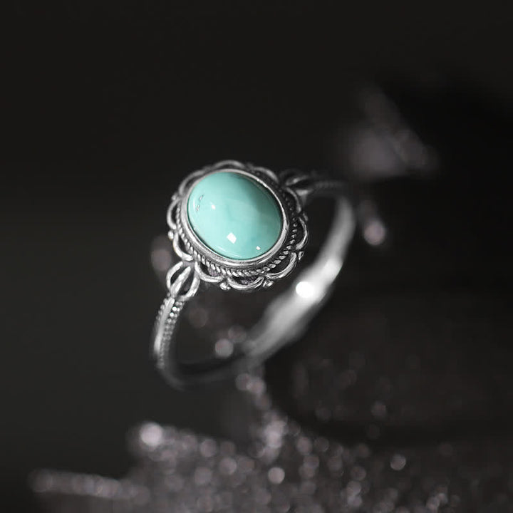 Anello di protezione in argento sterling 925 con agata rossa turchese tibetana