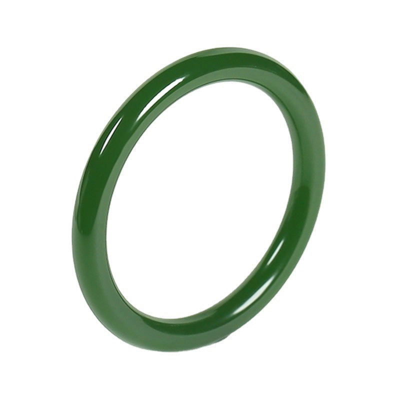 Braccialetto Buddha Stones Cyan Jade Longevity Blessing Bangle