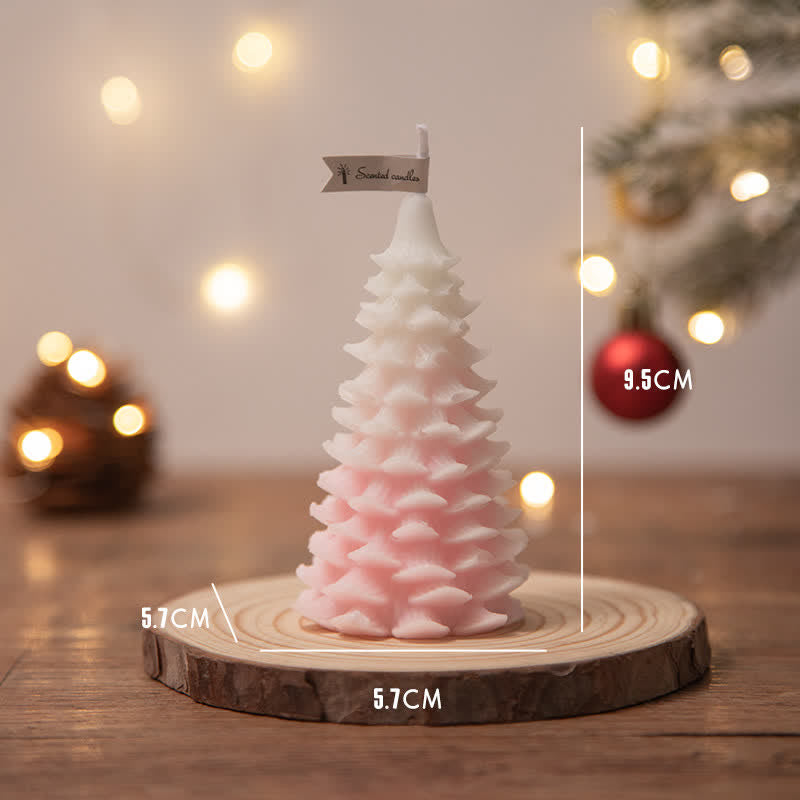 Candela profumata in cera di soia per albero di Natale, regalo per familiari e amici