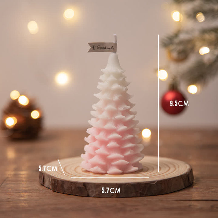 Candela profumata in cera di soia per albero di Natale, regalo per familiari e amici