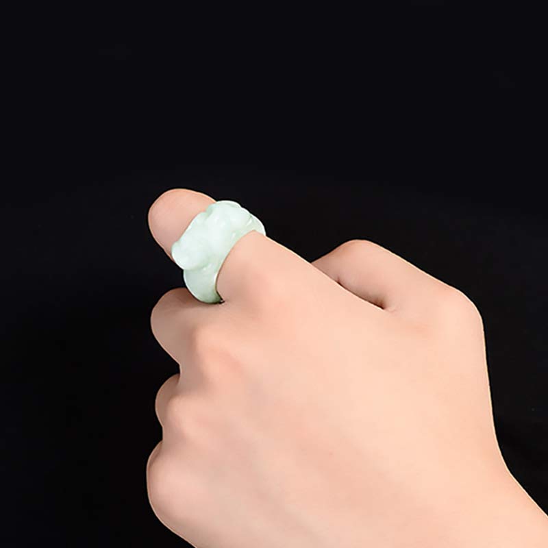 Anello della fortuna Fengshui Wealth Jade PiXiu