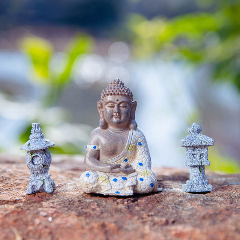 Statua in resina di Buddha Zen in meditazione, decorazione per la casa - image 8
