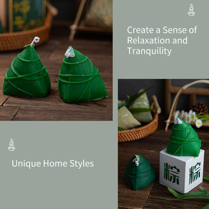 Buddha Stones Dragon Boat Festival Zongzi Modello Candela Profumata Regalo Per Famiglia Amici