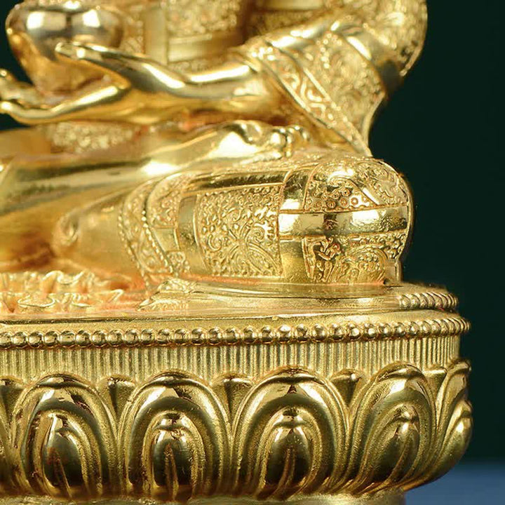 Statua di Buddha Shakyamuni Statua di rame dell'illuminazione Decorazione per la casa - image 14