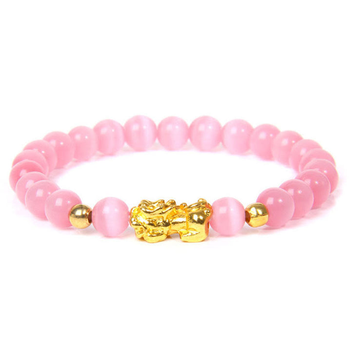 Bracciale della ricchezza in ossidiana Pixiu fortunata con Buddha Stones FengShui