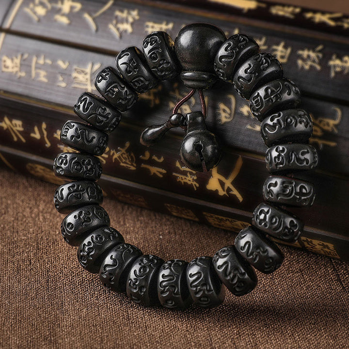 Braccialetto di protezione in legno Buddha Stones e fulmini tibetani - image 0