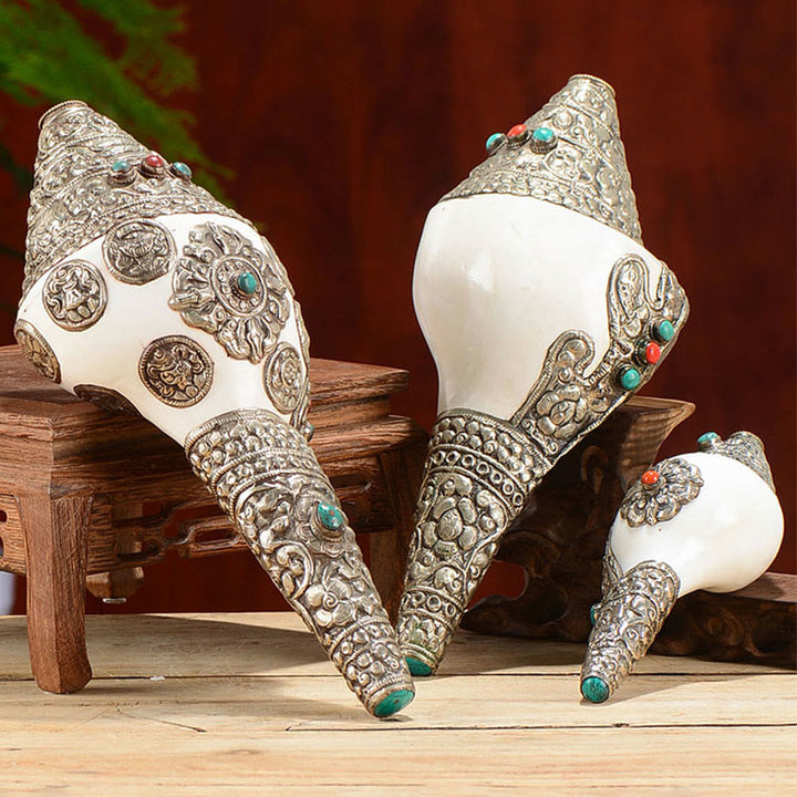 Conchiglia naturale tibetana Shankha conchiglia conchiglia ricchezza fortuna decorazione della casa - image 0