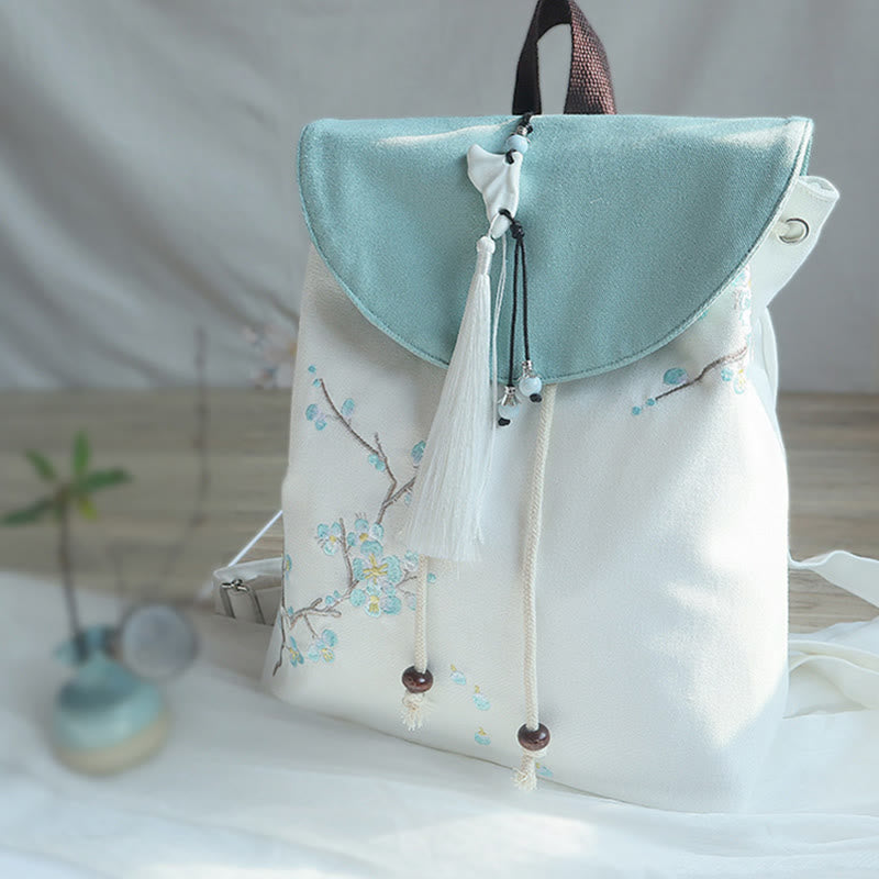 Zaino in tela di grande capacità ricamato a mano Buddha Stones - image 19