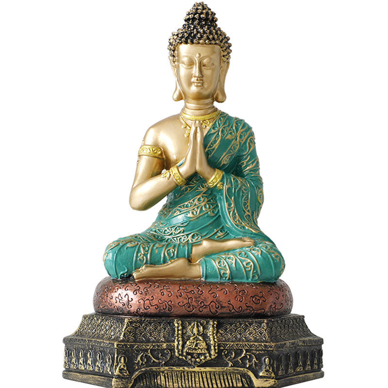 Buddha Stones Statua in resina della compassione del Buddha Decorazione