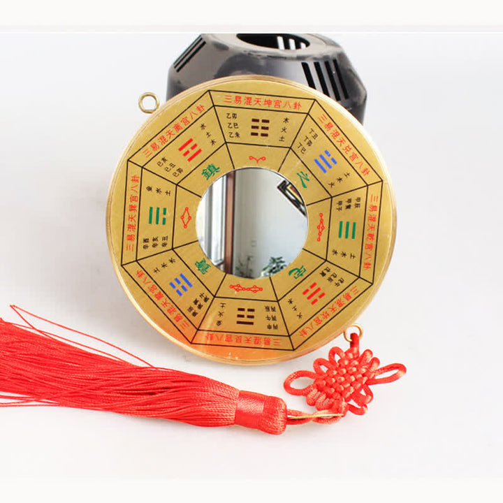 Mappa Feng Shui Bagua Moneta di rame Mappa energetica dell'equilibrio del nodo cinese - 12 centimetri - Mappa dei Nove Palazzi Bagua - Specchio concavo - image 8