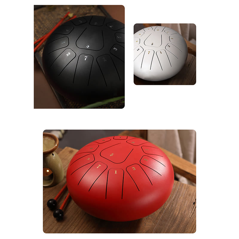 Buddha Stones Steel Tongue Drum Sound Healing Mindfulness Meditazione Yoga Drum Kit 11 Note 8 Pollici - image 24