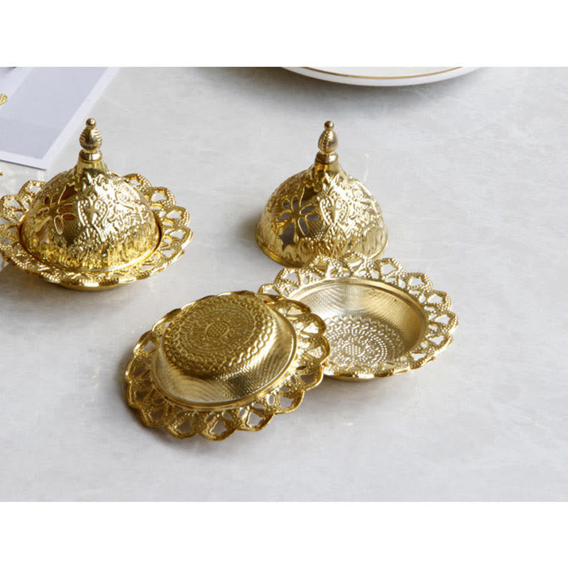 Mini bruciatore di incenso per meditazione Tibetan Gold