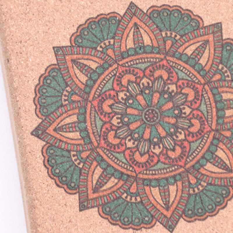 Buddha Stones Mandala Tibetano Blocco di Sughero per Yoga Consapevole