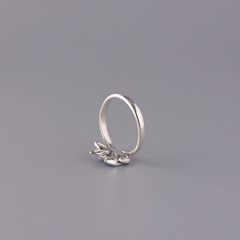 Anello regolabile Buddha Stones 925 Sterling Silver Lotus Flower New Beginning - image 5