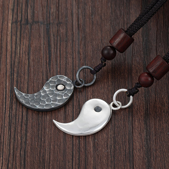 Collana con ciondolo in argento sterling 990 Buddha Stones, equilibrio Yin Yang e armonia - image 2